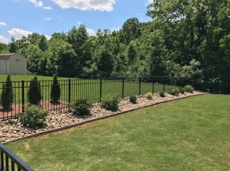 Black aluminum fence — Charlotte NC