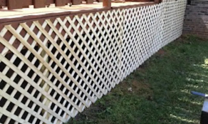 Custom lattice fence and skirting — Charlotte NC