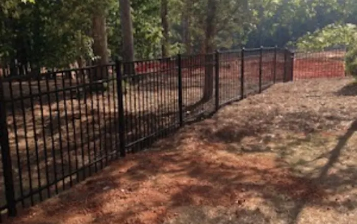 Black aluminum fence — Charlotte NC