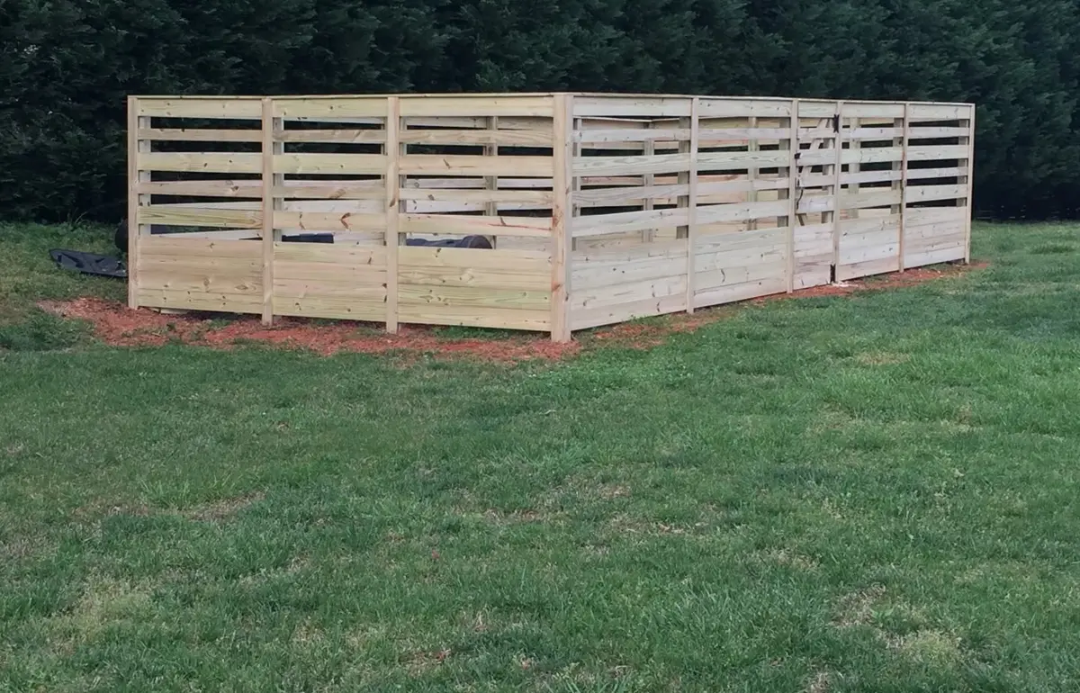 Completed fence installation — Hunter's Lawn & Landscaping, Concord NC