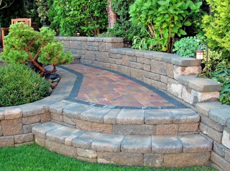 Stone patio — hardscaping Concord NC